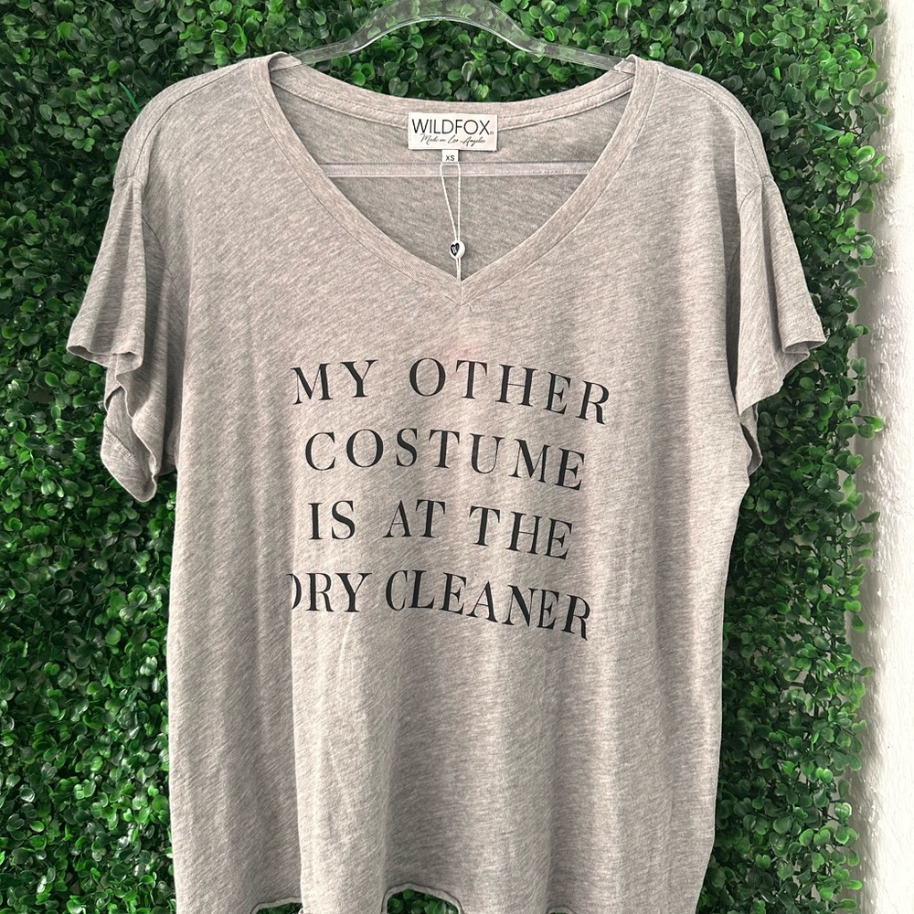 Wildfox Gray Short Sleeve Tee My Other Costume is at The Dry Cleaner